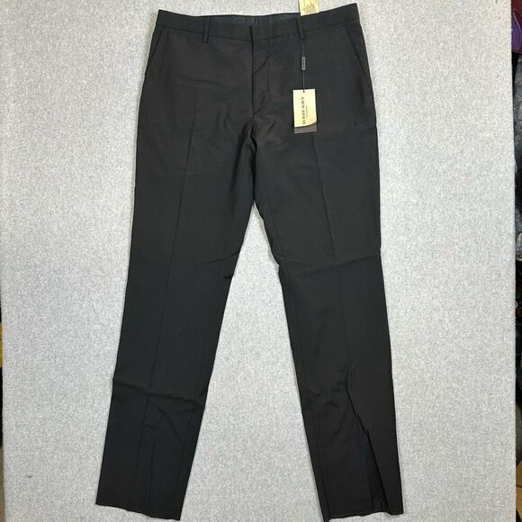 Burberry London Men's Black Virgin Wool Dress Pants NWT Size US 42 - Picture 1 of 10